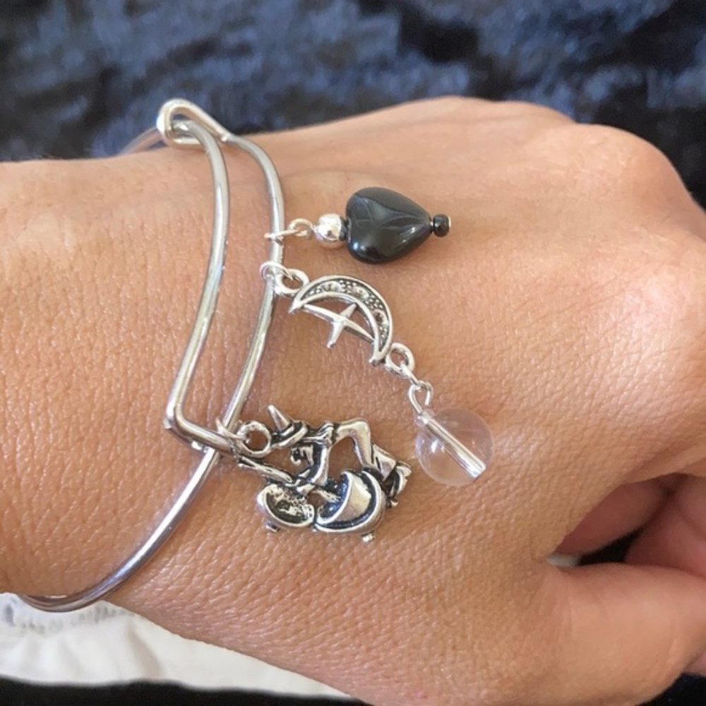 Fullmoon witch π§ββοΈπ π€ Heart Agate bracelet - Picture 1 of 8